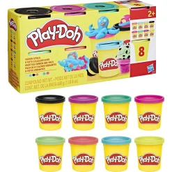 Play-Doh modellervoks Vibrant 8 bøtter - 680 g