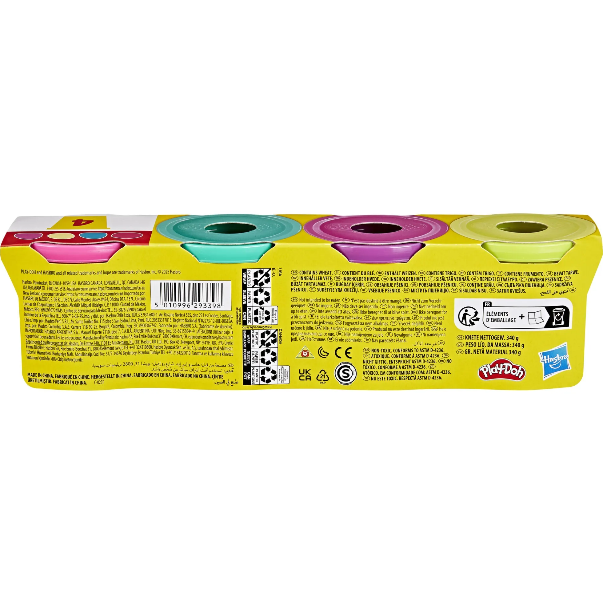 Play-Doh modellervoks Vibrant 4-pak - 340 g
