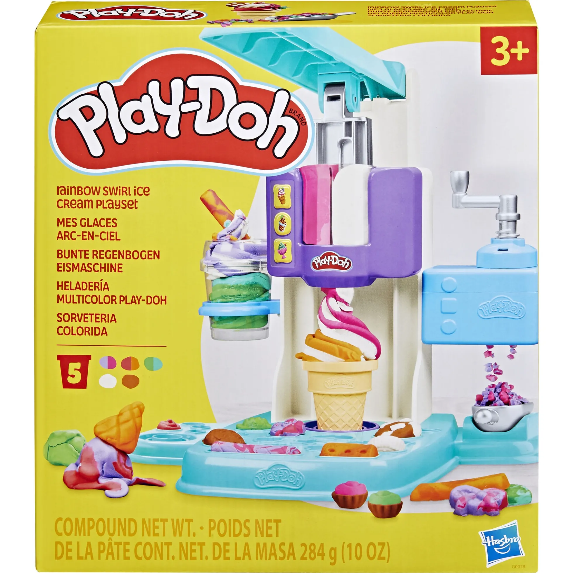 Play-Doh Rainbow Swirl is-legesæt med modellervoks