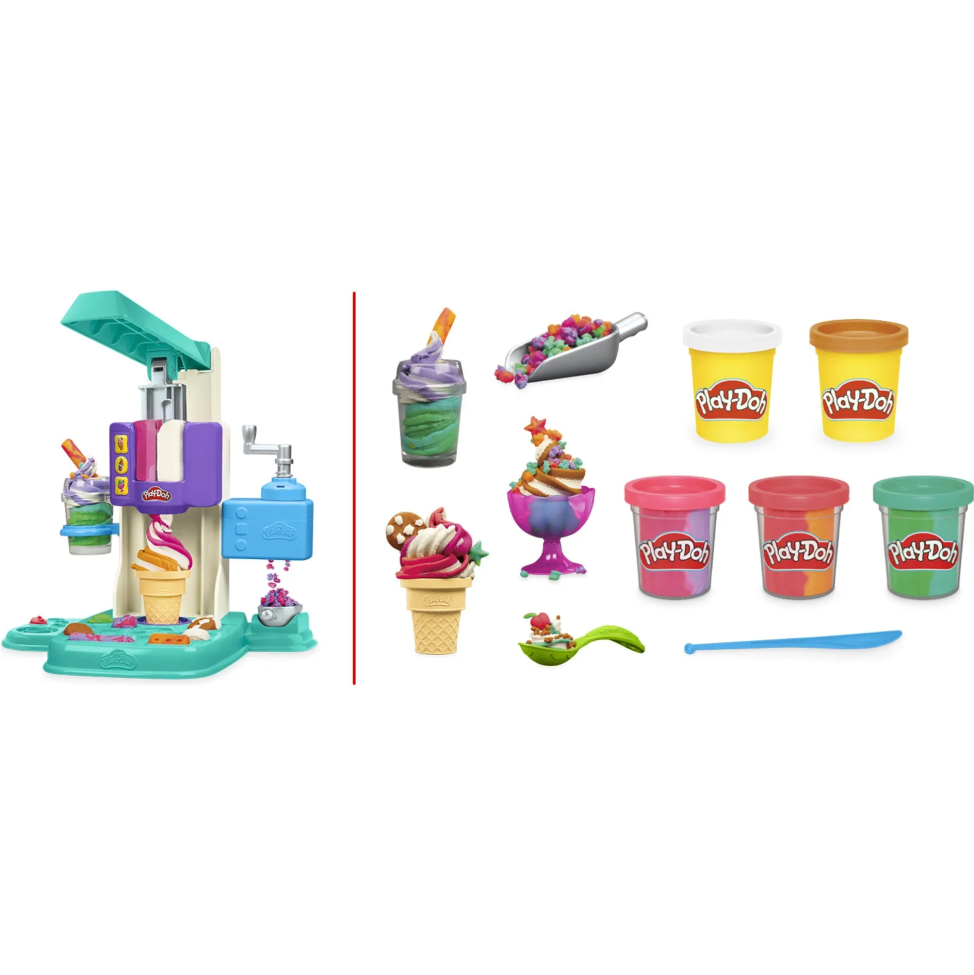 Play-Doh Rainbow Swirl is-legesæt med modellervoks
