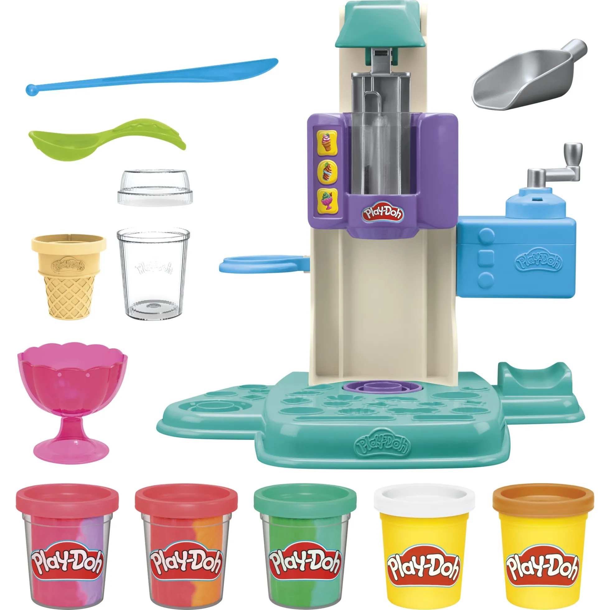 Play-Doh Rainbow Swirl is-legesæt med modellervoks