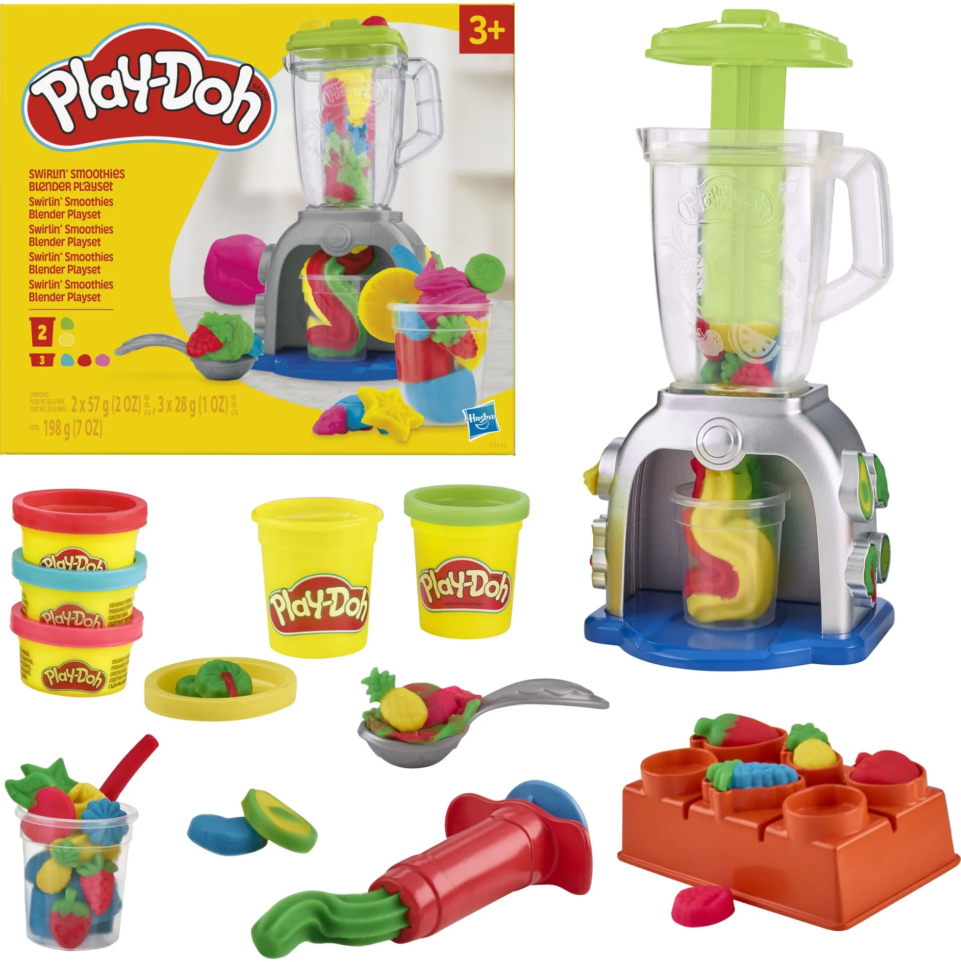 Play-Doh Swirlin Smoothies blender - 5 bøtter -198 g