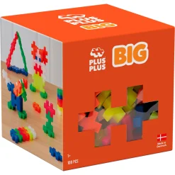Plus-Plus BIG byggebrikker i neonfarver - 100 dele