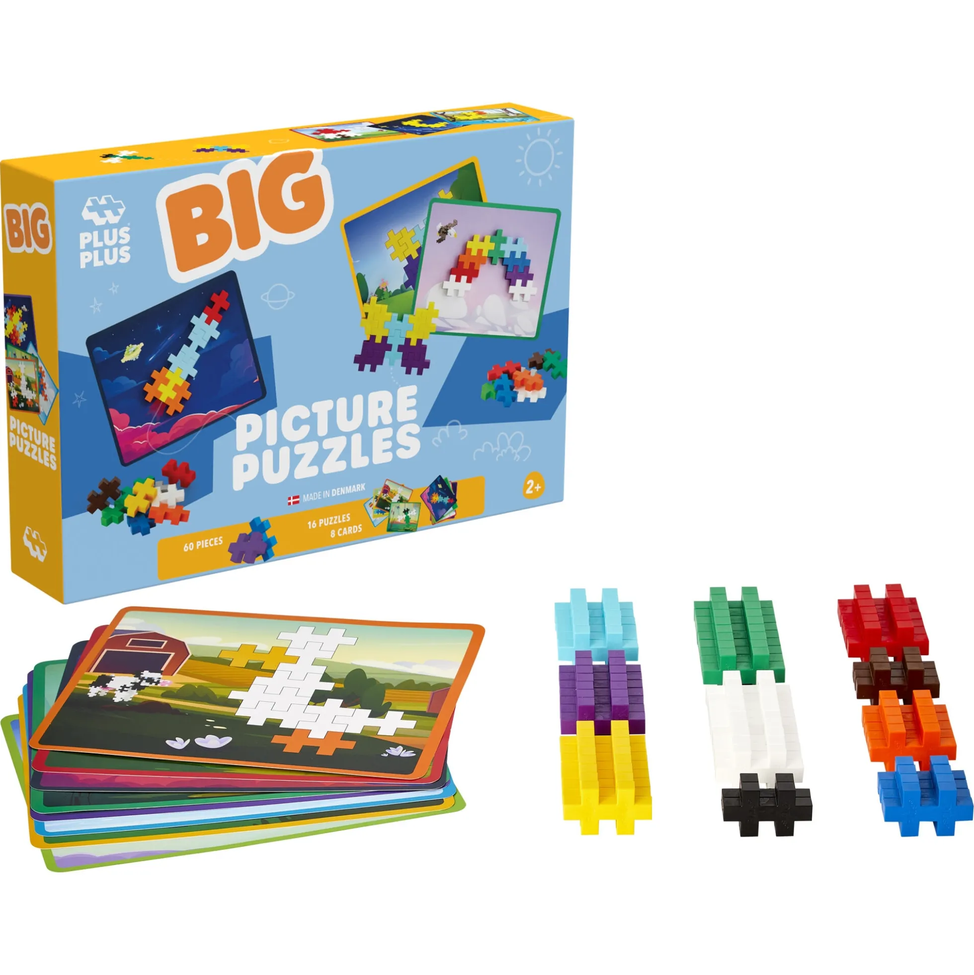 Plus-Plus BIG byg-selv puslespil med 16 motiver - 120 dele