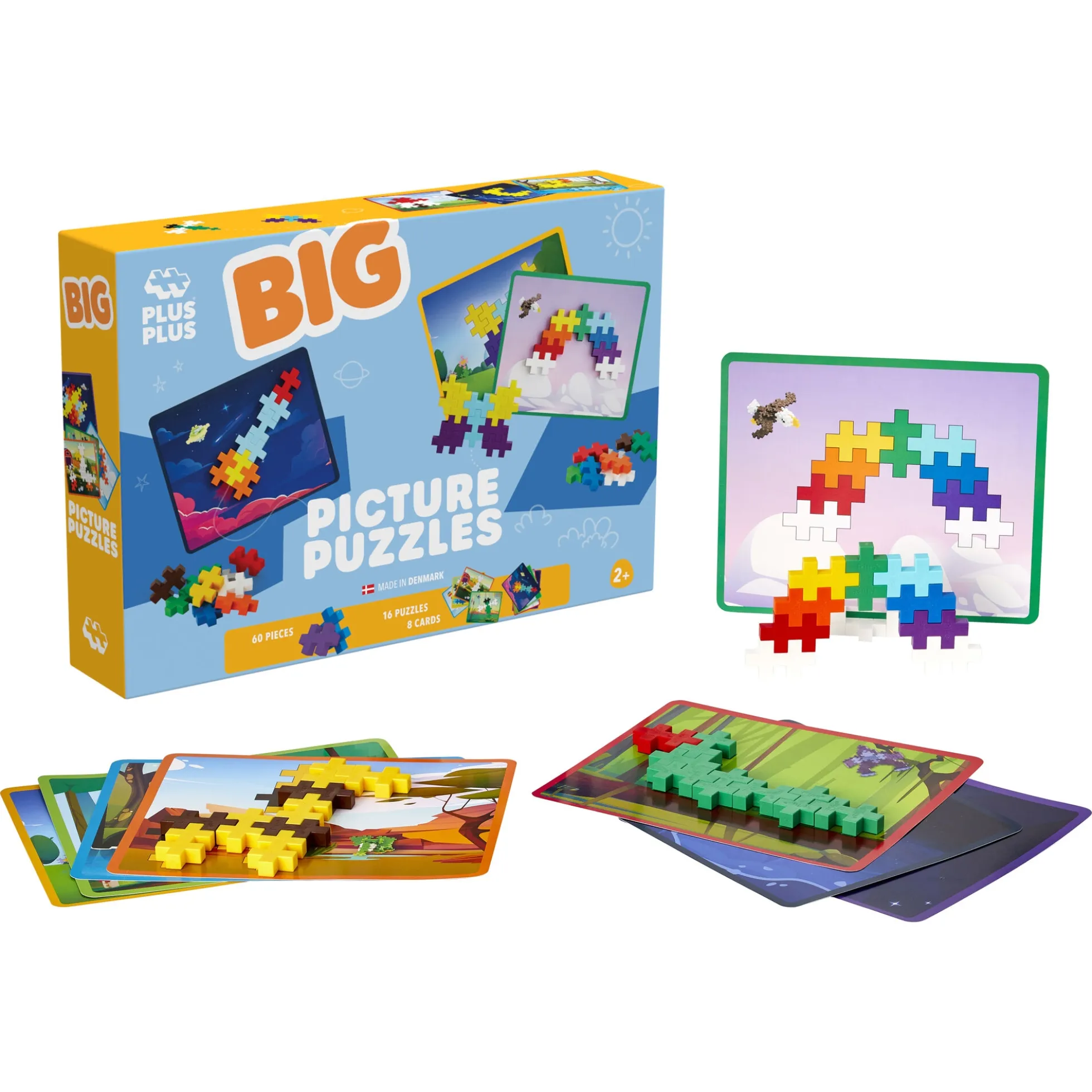 Plus-Plus BIG byg-selv puslespil med 16 motiver - 120 dele