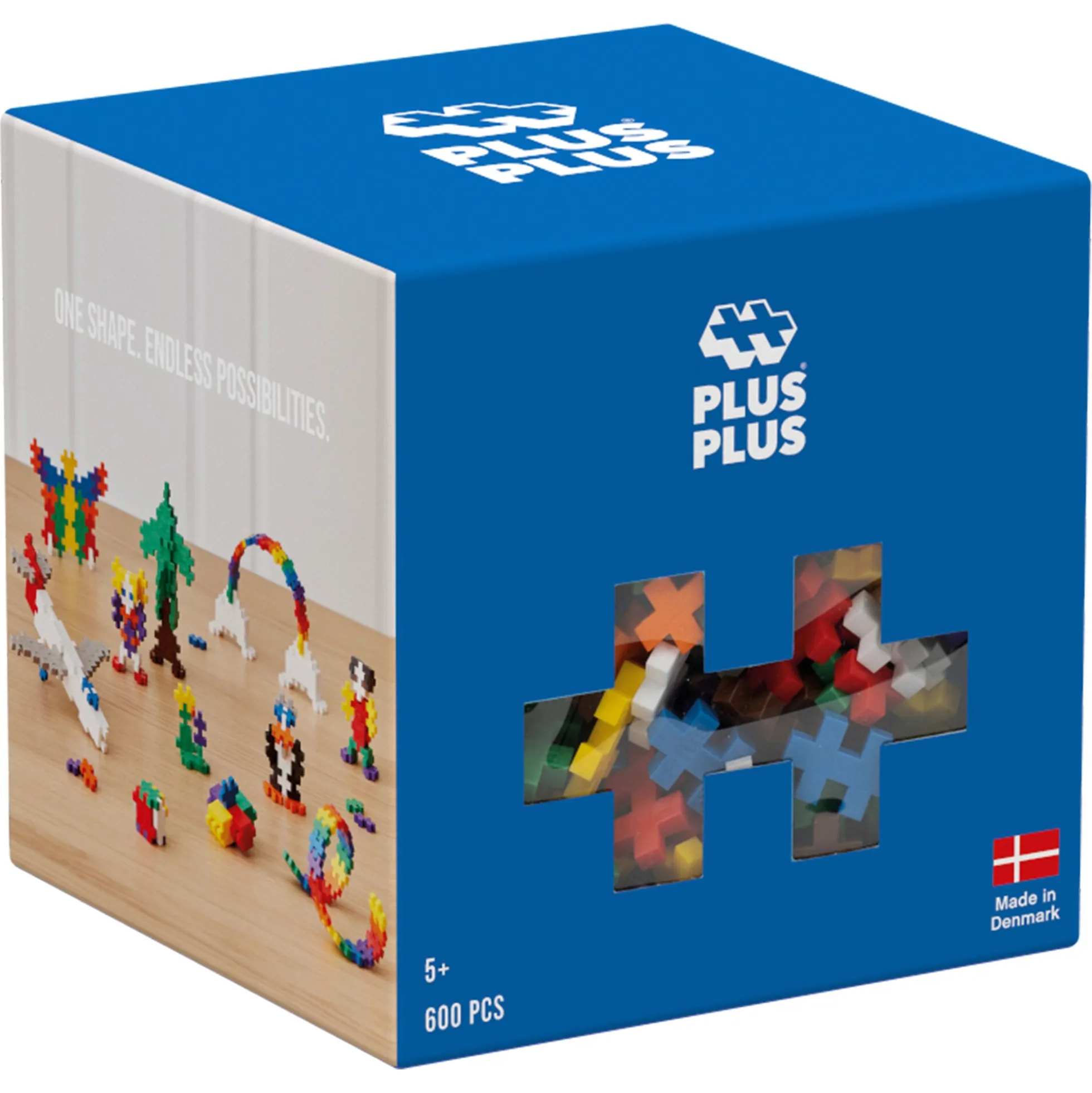 Plus-Plus byggebrikker i basisfarver - 600 dele