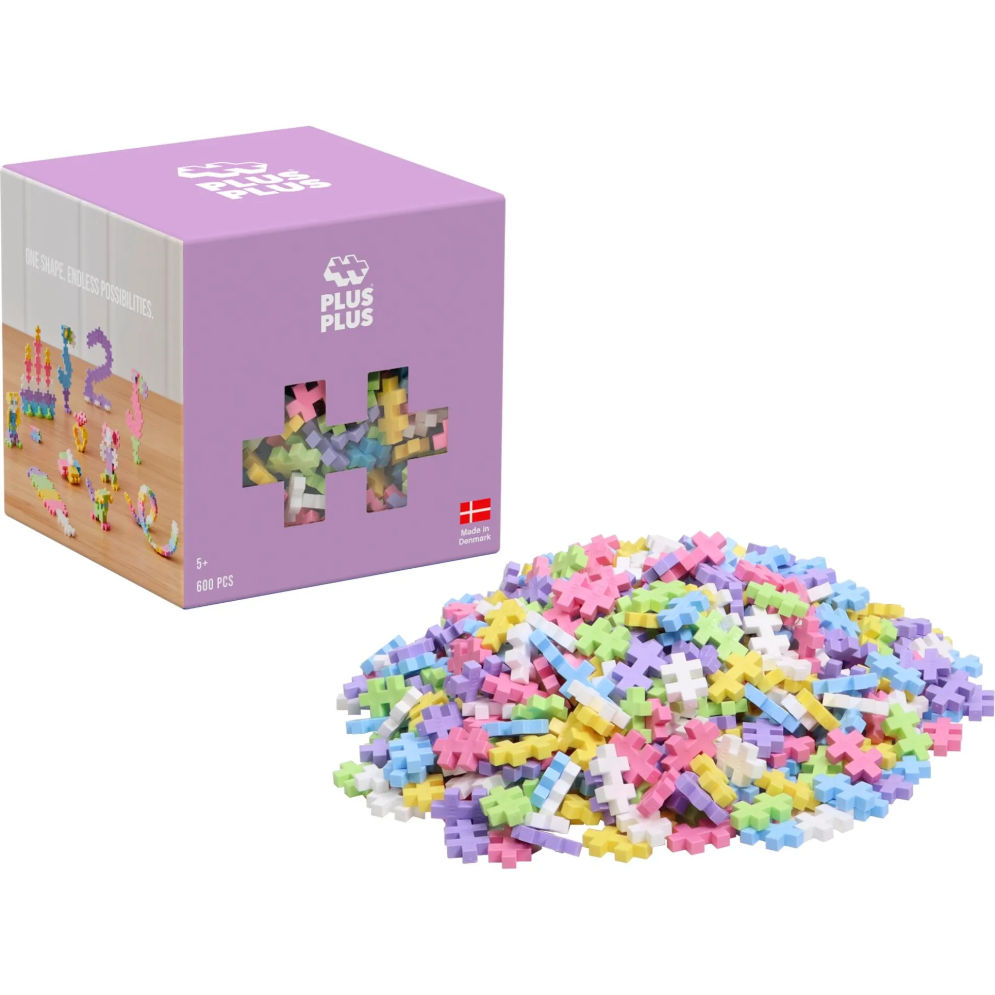 Plus-Plus byggebrikker i pastelfarver - 600 dele