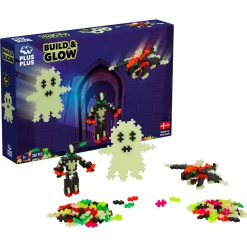Plus-Plus byggesæt med selvlysende figurer - 360 dele