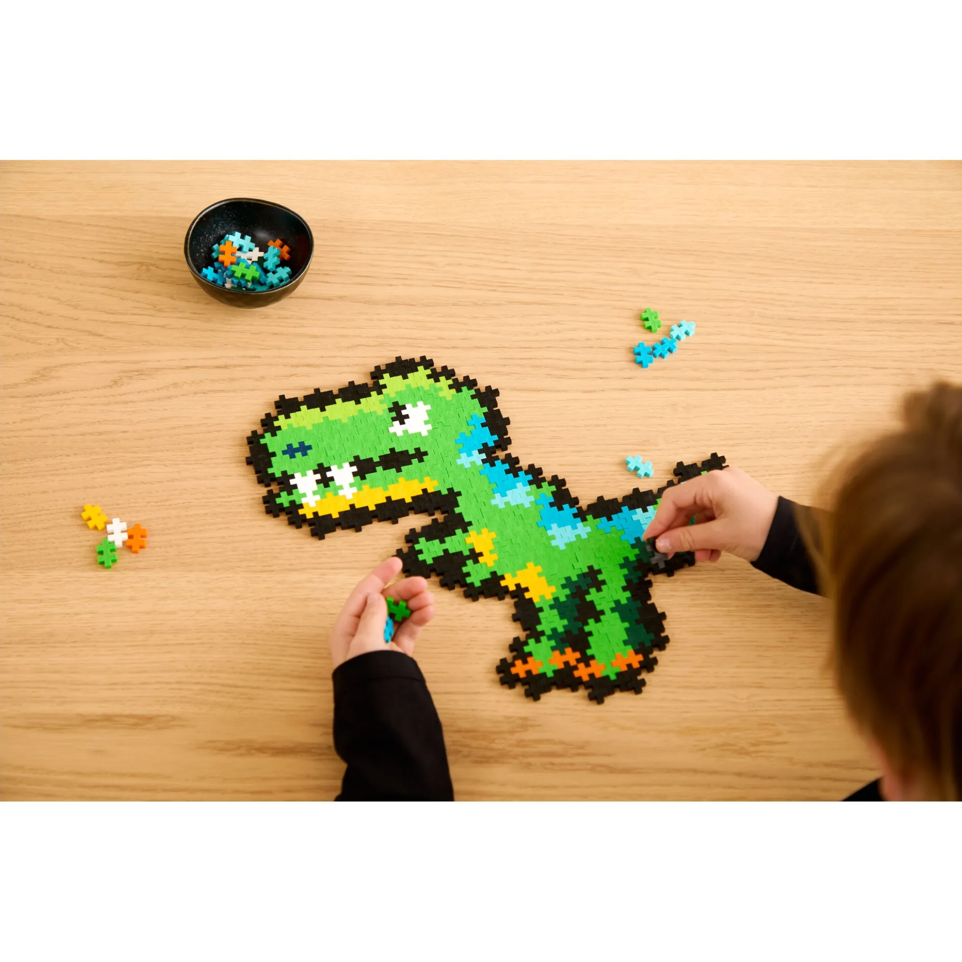 Plus-Plus Puzzle By Number med T-Rex i 2D og 3D - 250 dele