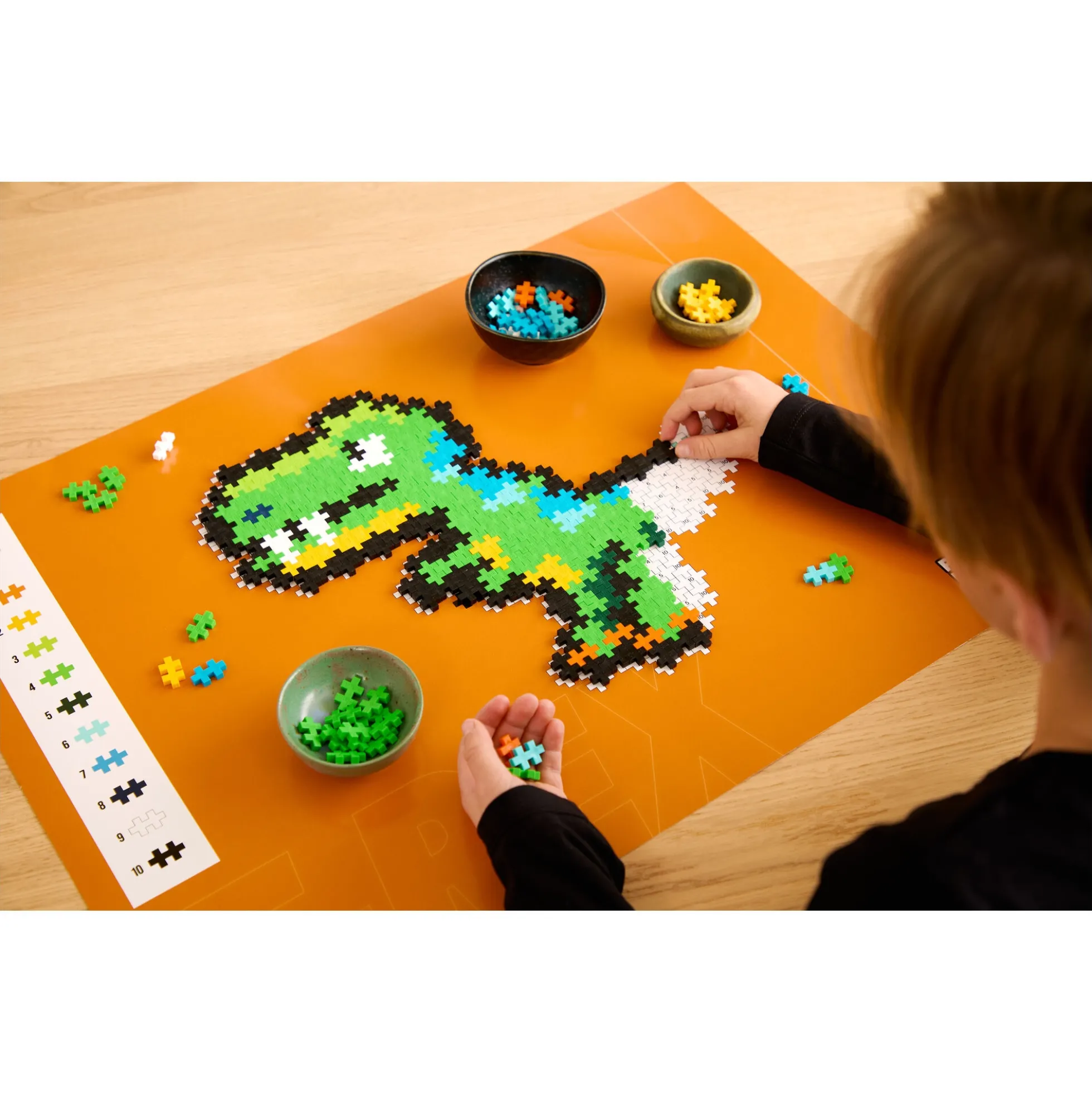 Plus-Plus Puzzle By Number med T-Rex i 2D og 3D - 250 dele