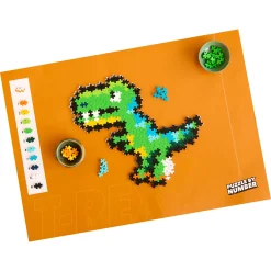 Plus-Plus Puzzle By Number med T-Rex i 2D og 3D - 250 dele