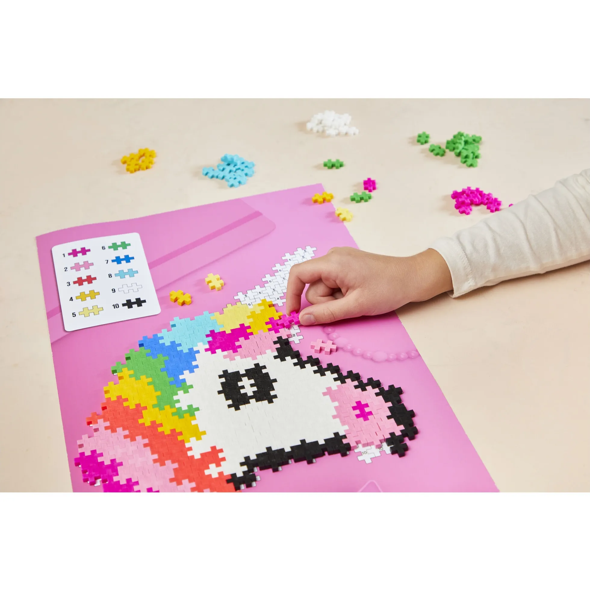 Plus-Plus Puzzle By Number med enhjørning - 250 dele