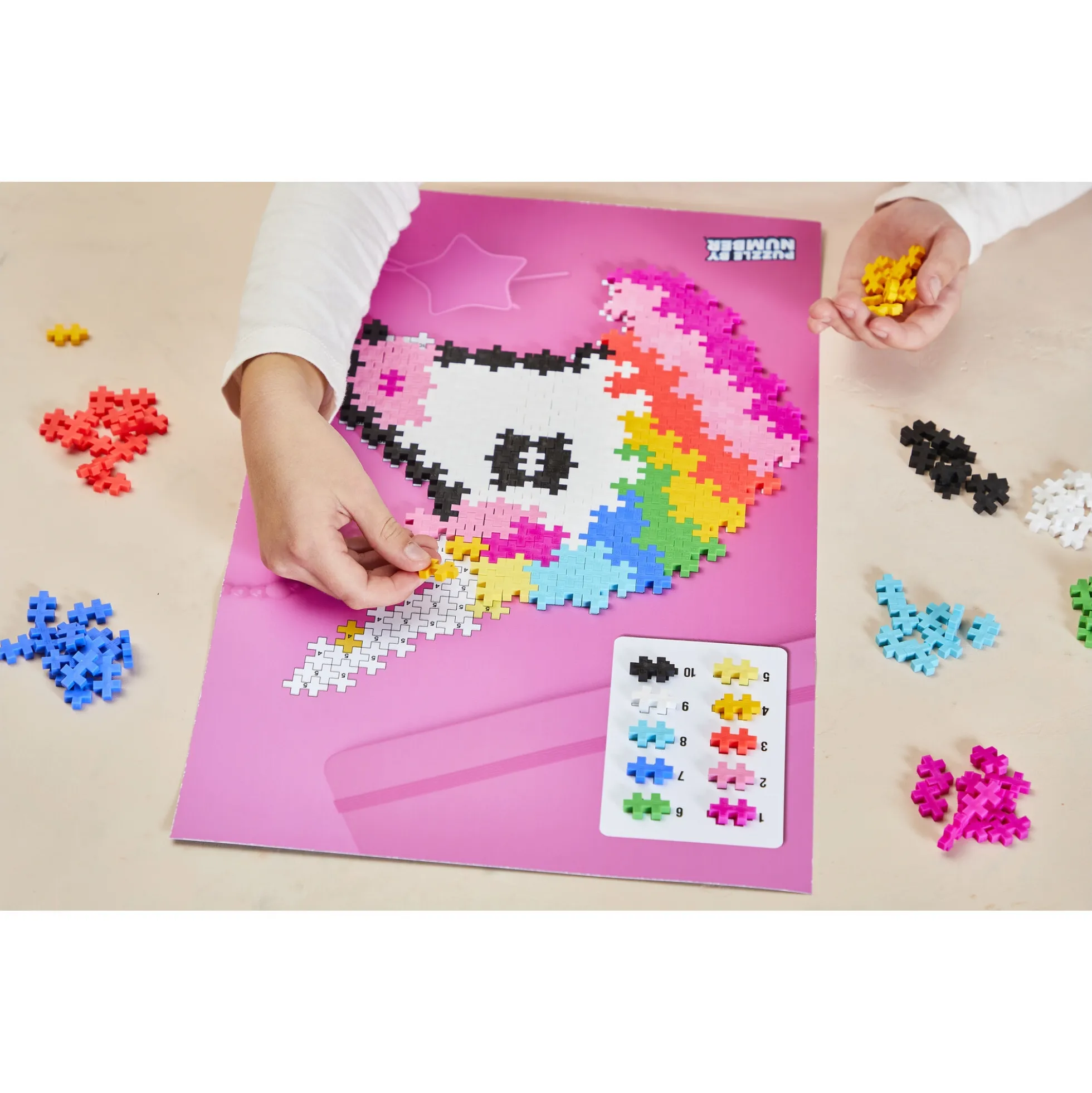 Plus-Plus Puzzle By Number med enhjørning - 250 dele