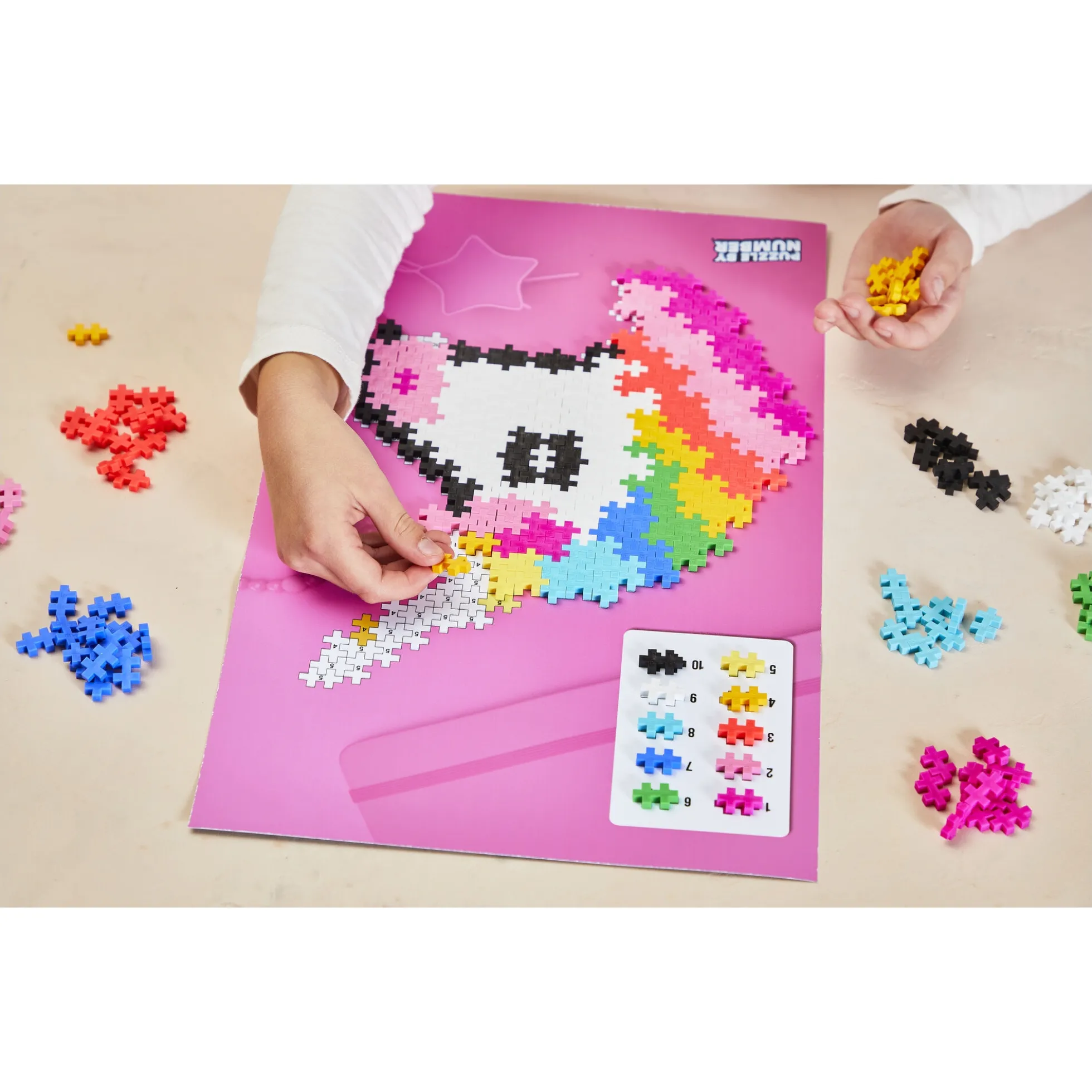 Plus-Plus Puzzle By Number med enhjørning - 250 dele