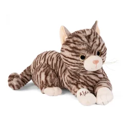 Plys kat - Liggende kat + 2 killinger - 40 cm