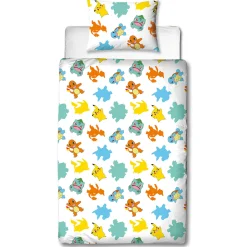 Pokemon Sengetøj - 150x210 cm - Sengetøj med 2 i 1 design - 100% bomuld