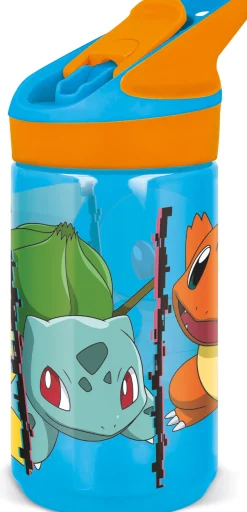 Pokémon drikkedunk - Vandflaske med flipfunktion og sugerør