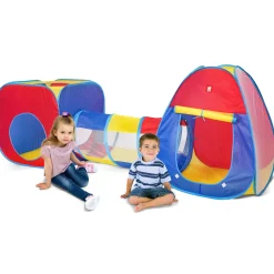 Pop op telt - Telt - 255x80x90 cm - Sæt med 2 telte og tunnel