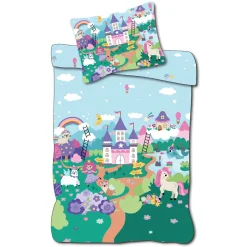 Prinsesse sengetøj - 100% bomuld - Junior sengetøj 100x140 cm - Eventyrs design