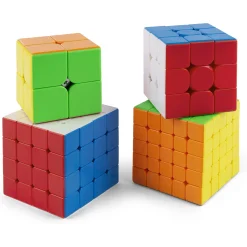 Professorterning sæt med 4 speed cubes - 2x2, 3x3, 4x4 og 5x5