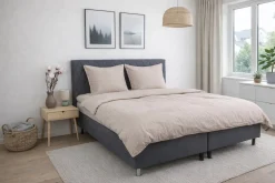 Pudebetræk 60x63 cm - Bæk og Bølge - 100% Bomulds krep - Sand ensfarvet