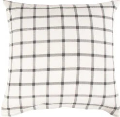Pudebetræk 60x63 cm - Bæk og Bølge - 100% Bomulds krep - Grå tern