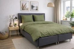 Pudebetræk 60x63 cm - Bæk og bølge - Microfiber - Grøn krep