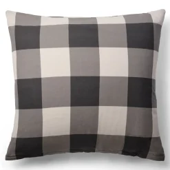 Pudebetræk 60x63 cm - 100% bomuld - Grå tern