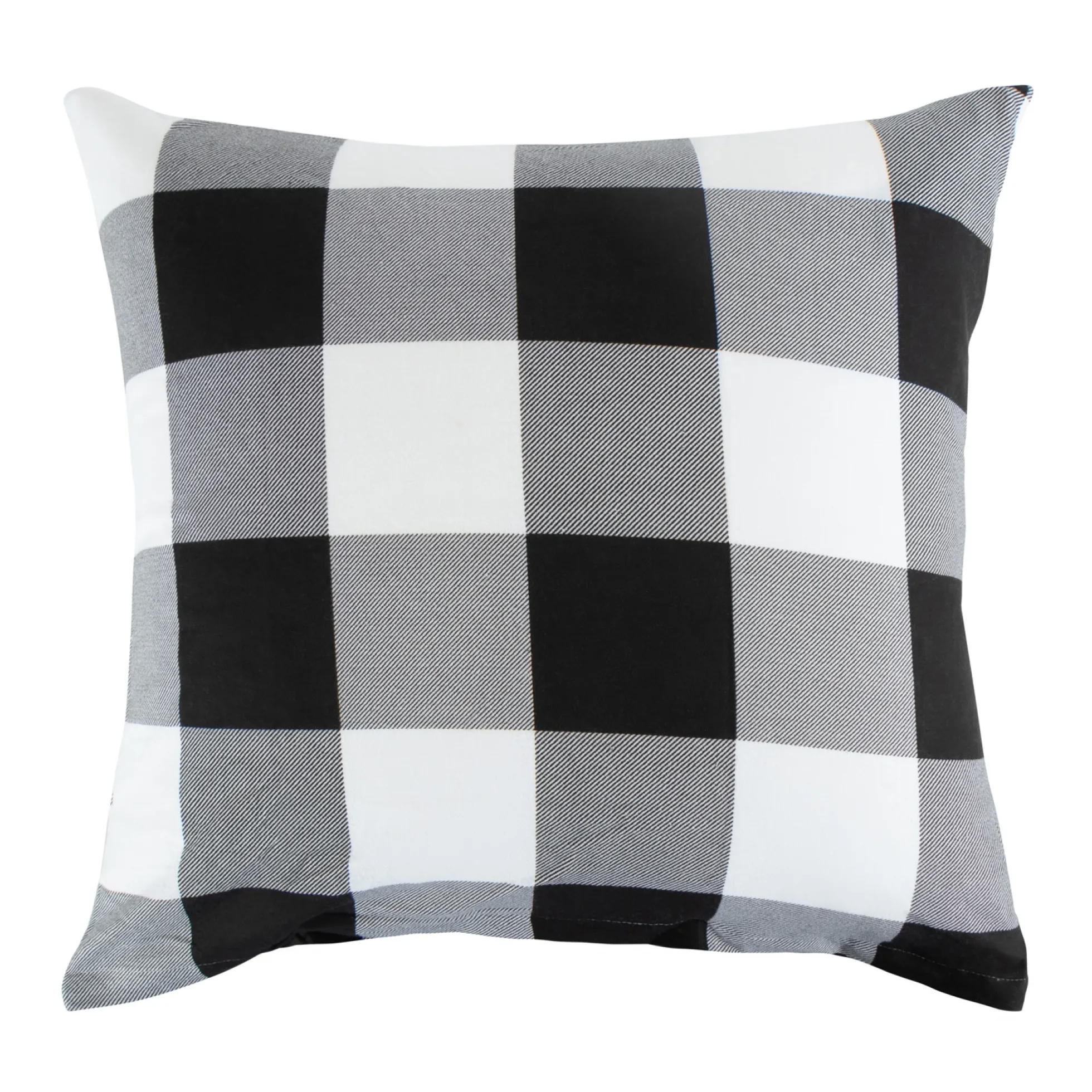 Pudebetræk 60x63 cm - Bomulds flonel - Sorte og hvide tern