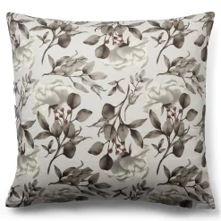 Pudebetræk 60x63 cm - Bomuldssatin - Blossom grey - Blomster print