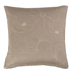 Pudebetræk 60x63 cm - Bomuldssatin - Big Flower sand - Vendbart blomster print