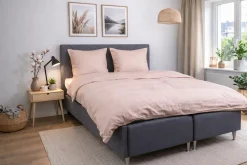 Pudebetræk 70x100 cm - 100% bomuldssatin - Gavlpude - Rosa jacquardvævet