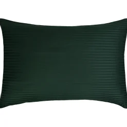 Pudebetræk 70x100 cm - 100% bomuldssatin - Gavlpude - Klassisk grønne striber