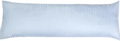 Pudebetræk 50x150 cm - 100% bomuldssatin - Multipude - Klassisk lyseblå striber