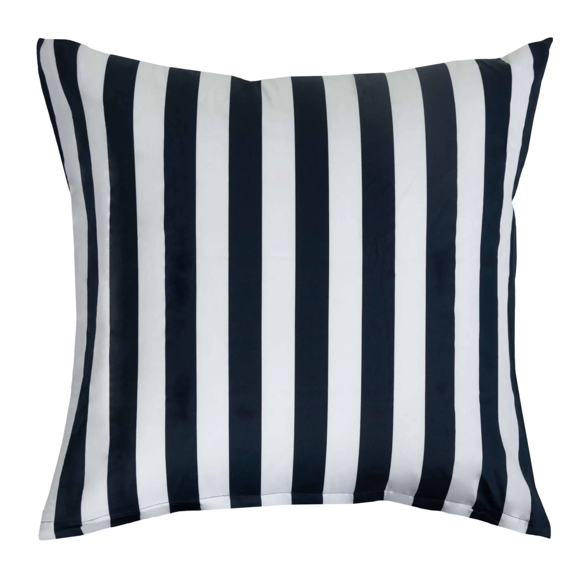 Pudebetræk 60x63 cm - 100% bomuldssatin - Nordic Stripe - Mørkeblå striber