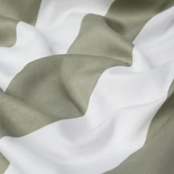 Pudebetræk 60x63 cm - 100% bomuldssatin - Nordic Stripe - Brede olivengrønne striber