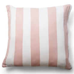 Pudebetræk 60x63 cm - 100% bomuldssatin - Nordic Stripe - Brede lyserød striber