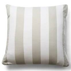 Pudebetræk 60x63 cm - 100% bomuldssatin - Nordic Stripe - Brede grå striber