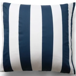 Pudebetræk 60x63 cm - 100% bomuldssatin - Nordic Stripe - Brede blå striber
