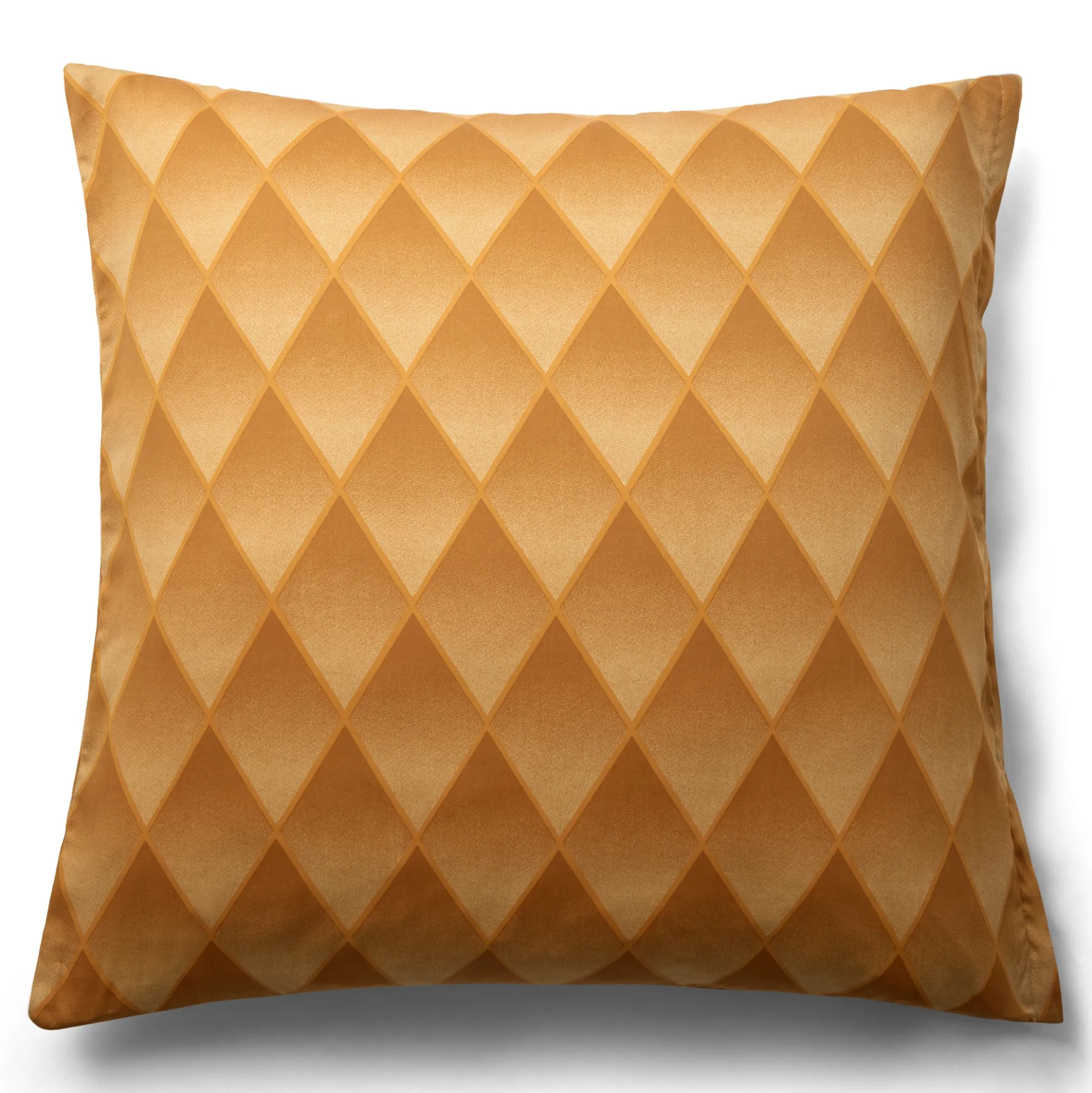 Pudebetræk 60x63 cm - 100% bomuldssatin - Orange 3D harlekinmønster