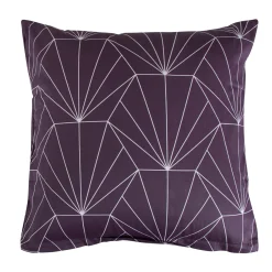 Pudebetræk 60x63 cm - 100% bomuldssatin - Vendbart blomme Hexagon print