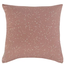 Pudebetræk 60x63 cm - 100% Bomuld - Zodiac peach - Vendbart med stjerner