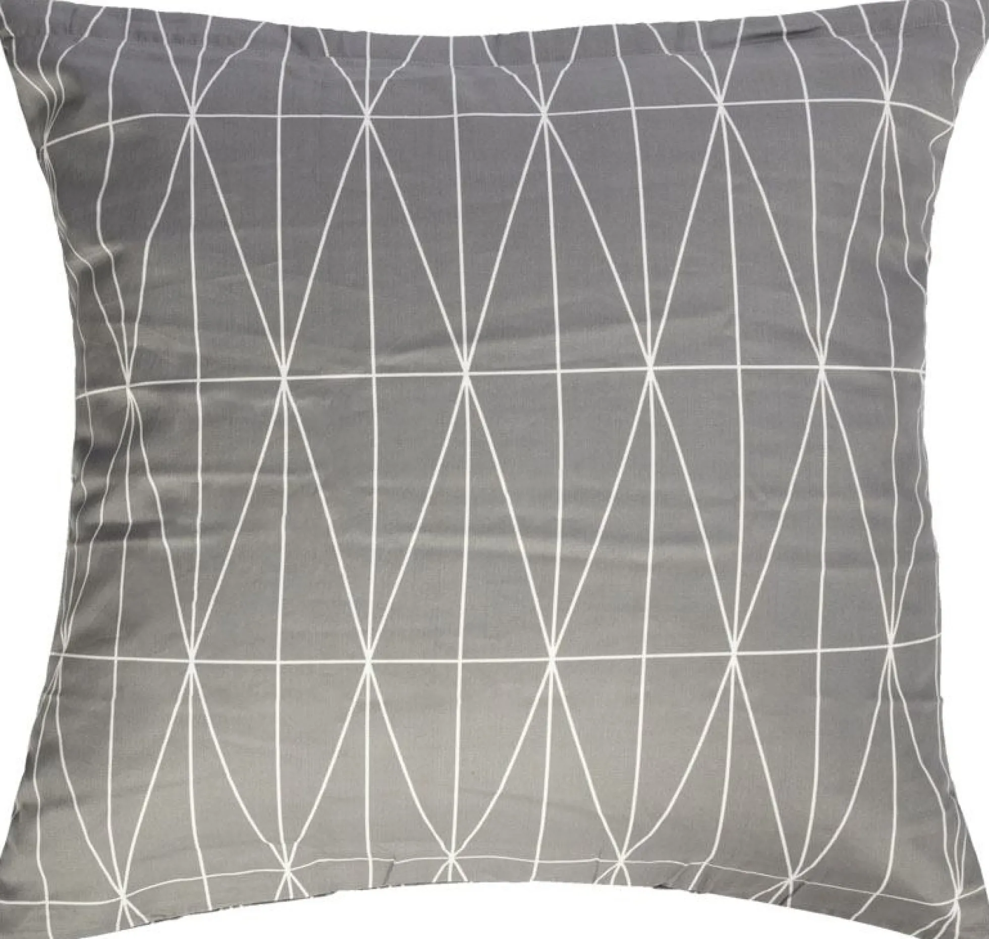 Pudebetræk 60x63 cm - Graphic harlekin - Grå - 100% Bomuldssatin