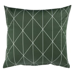 Pudebetræk 60x63 cm - Graphic harlekin - Grøn - 100% Bomuldssatin