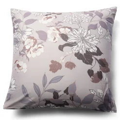 Pudebetræk 60x63 cm - Microfiber - Brunt blomstret print