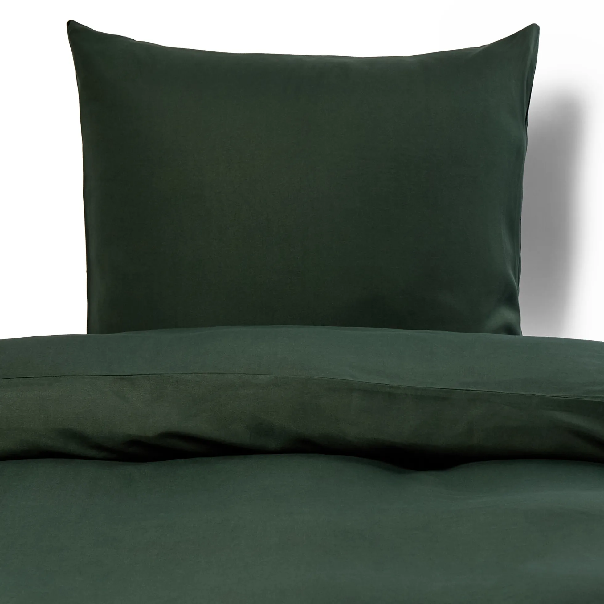 Pudebetræk 60x63 cm - Microfiber - Ensfarvet mørkegrøn