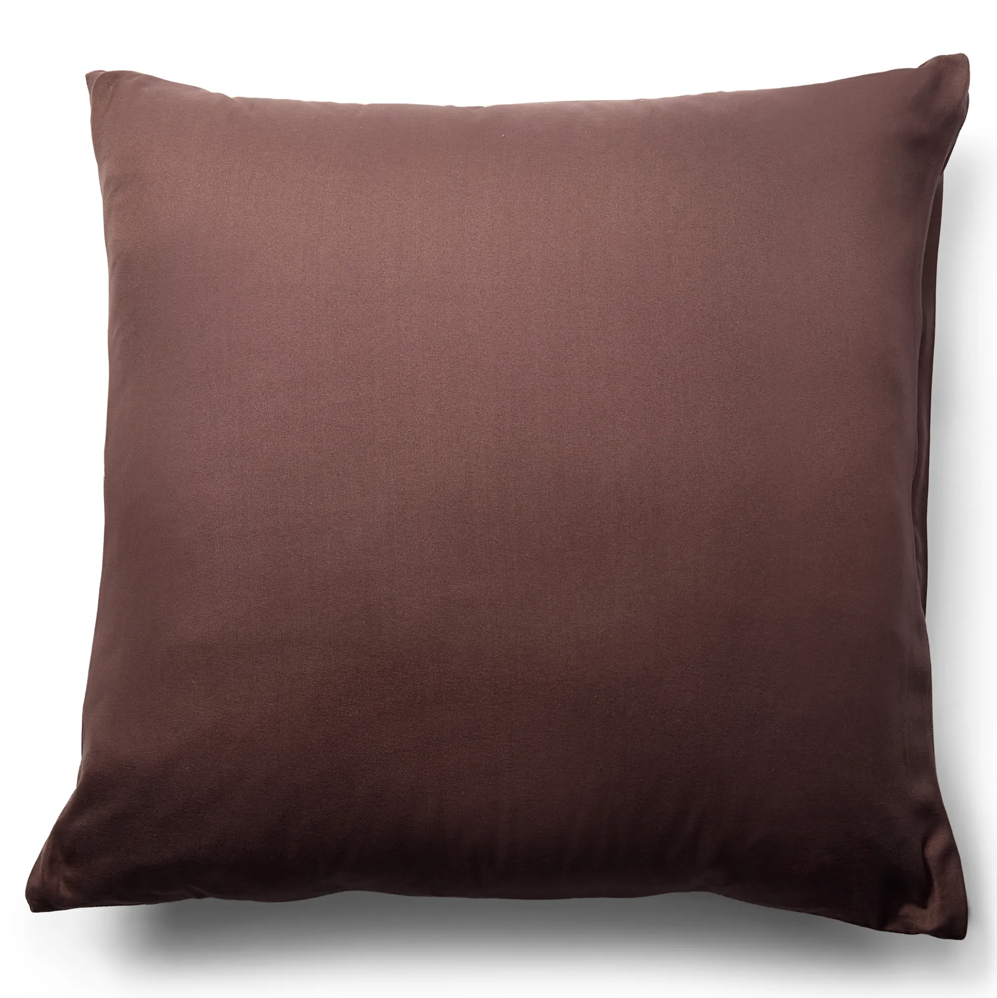 Pudebetræk 60x63 cm - Microfiber - Ensfarvet brun