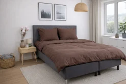 Pudebetræk 60x63 cm - Microfiber - Ensfarvet brun