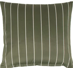 Pudebetræk 60x63 cm - Polycotten - Grøn stribet