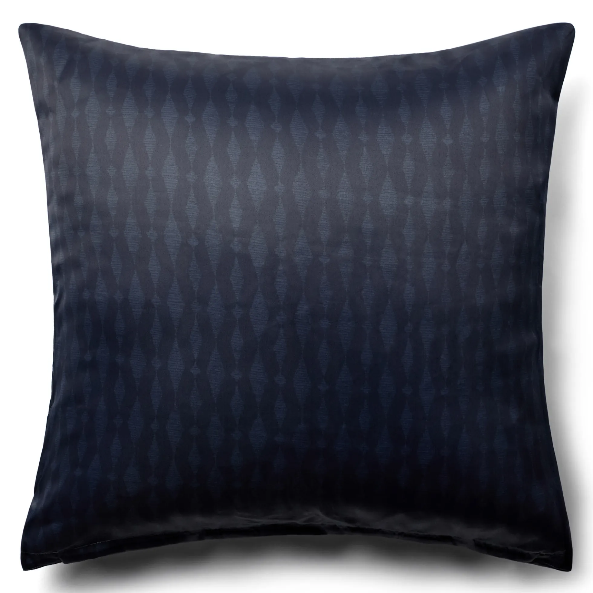 Pudebetræk 60x63 cm - Satin - Mørkeblåt mønster design